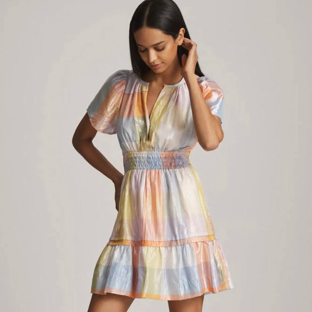 Anthropologie Somerset Mini Dress: Metallic Edition